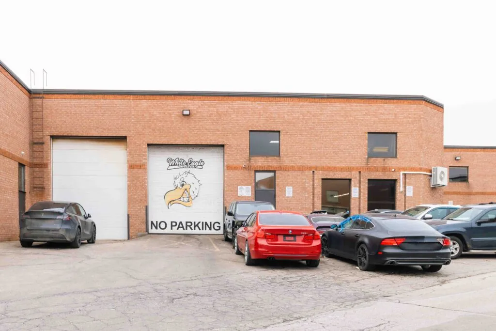 White Eagle Motors shop exterior at 3420 Semenyk Court, Mississauga